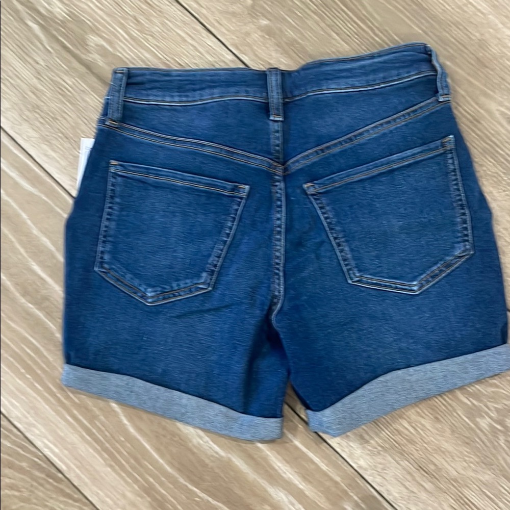Old Navy Blue Jean Shorts High-Waisted Cuffed Wow - Picture 4 of 4